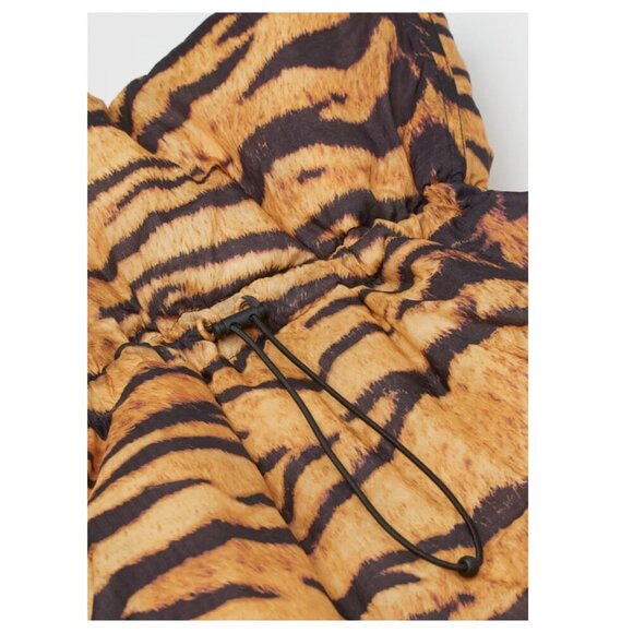 H&M Innovation Co-Exist Story Padded Recycled Nylon Tiger Stripe Skirt - Picture 2 of 10